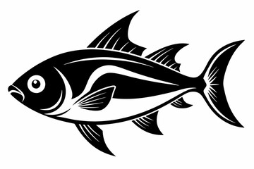 fish line art silhouette vector illustration
