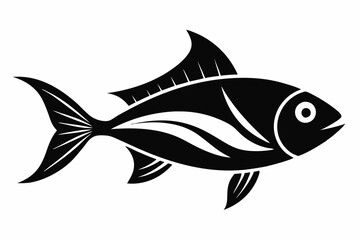 fish line art silhouette vector illustration