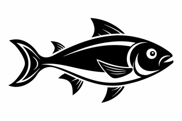 fish line art silhouette vector illustration