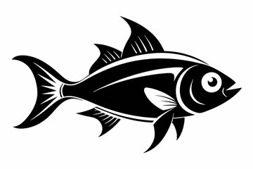 fish line art silhouette vector illustration
