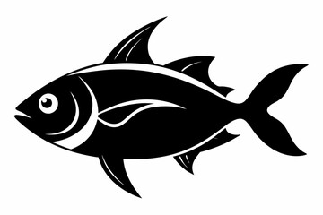 fish line art silhouette vector illustration