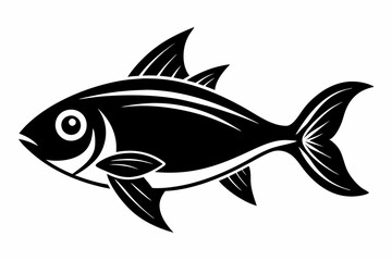 fish line art silhouette vector illustration