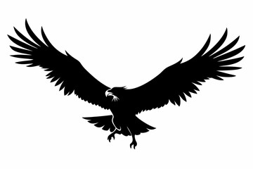 Obraz premium flying condor line art silhouette vector illustration