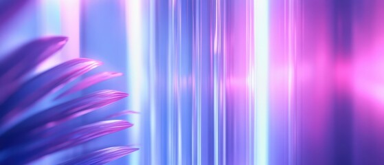 A vibrant image showcasing colorful light streaks with hints of foliage, creating a modern and abstract aesthetic.