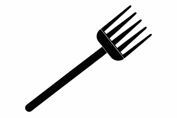 rake icon line art silhouette vector illustration