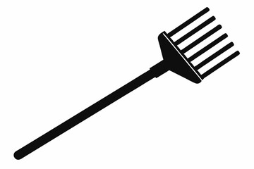 rake icon line art silhouette vector illustration