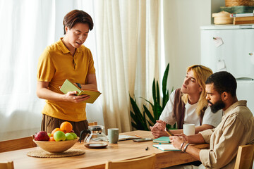 Engaging discussions among young men in a modern book club setting at home