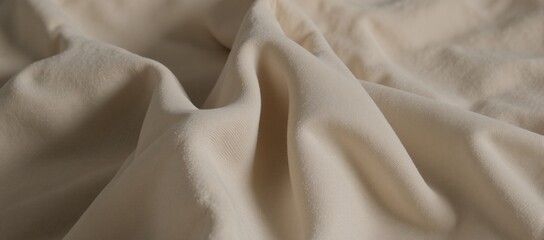 A photorealistic illustration highlighting intricate details of linen fabric textures