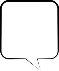 Set of blank white speech bubble in flat design, chatting box, message box icon. Balloon doodle style of thinking sign symbol. Speech bubble isolated on background