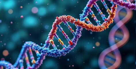 Colorful Representation of DNA Helix