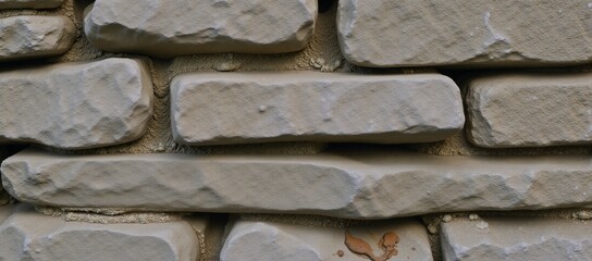 Close-up detail of an aged gray stone wall texture as a backdrop