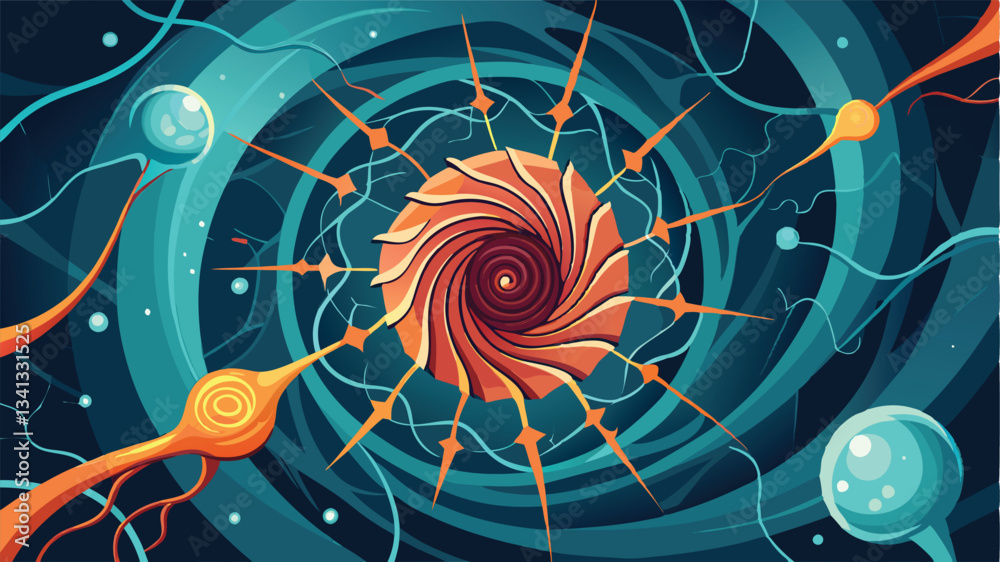 Leinwandbilder colorful abstract vector illustration depicting interconnected lines and nodes, representing a netwo