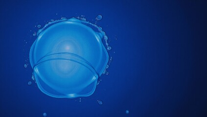 A whimsical garden scene with a blue backdrop is featured