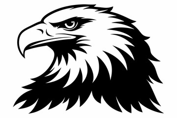 Obraz premium bald eagle line art silhouette vector illustration