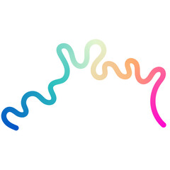 Abstract wavy line pattern with colorful gradient line shapes