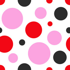 festive holiday pattern with colorful circles and dots