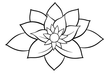 flower line art silhouette vector illustration