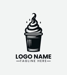 Cream Sauce Logo Design, Gourmet Cream Sauce Logo