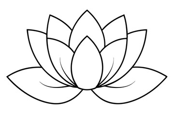 lotus line art silhouette vector illustration