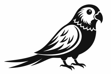 parakeet line art silhouette vector illustration