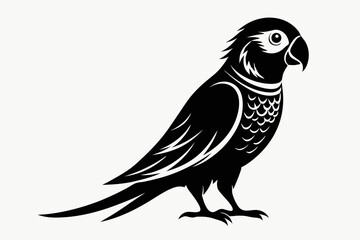 Fototapeta premium parakeet line art silhouette vector illustration