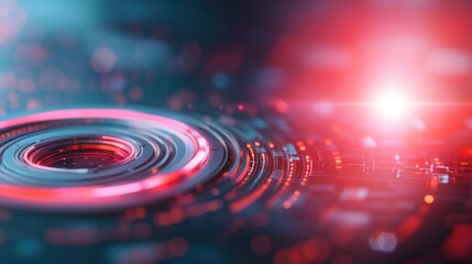 Dynamic digital interface action virtual space visual futuristic close-up view technology concept