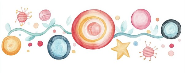 Artistic Representation of Hybrid Cells: A Fusion of Nature and Science in Vibrant Colors and Forms