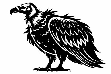 vulture line art silhouette vector illustration