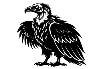 vulture line art silhouette vector illustration