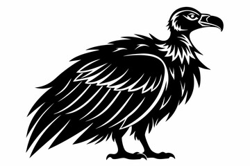 vulture line art silhouette vector illustration