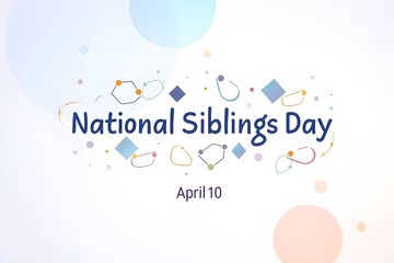 A banner design created for national siblings day concept