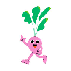 Radish character illustration