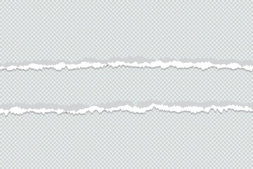 Rectangular cardboard frame with jagged edges in retro style. vector of ripped torn paper 