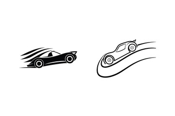 Fast Car Racing Icons Speed, Motion, Design, Vector, Graphics