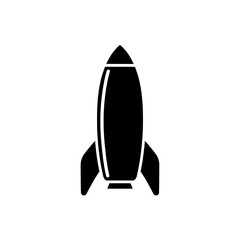  Rocket Launch Silhouette: a sleek black silhouette of a rocket, poised for launch, against a timeless backdrop, symbolizing exploration, innovation, and the pursuit of dreams.