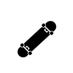 Skateboard Silhouette: A sleek and dynamic silhouette of a skateboard, isolated, exuding energy and ready for action, capturing the essence of urban culture and adventurous spirit.