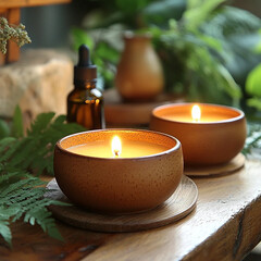 Ambiance zen dans un spa à la bougie