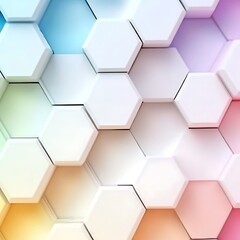 Colorful Hexagon Pattern Background.
