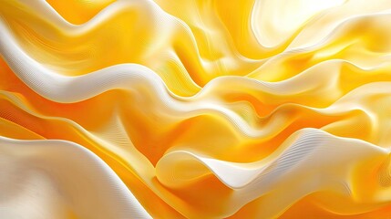 Obraz premium smooth, wavy lines flowing in shades of yellow.