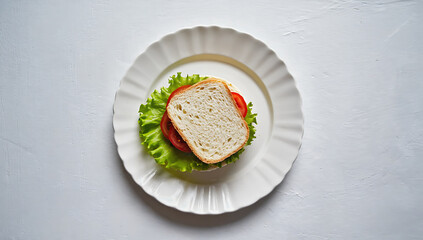 Sandwich with tomato and lettuce