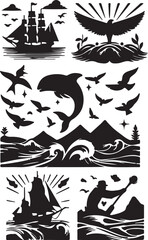 Majestic Sea Scenery - Serene Ocean Waves and Coastal Beauty