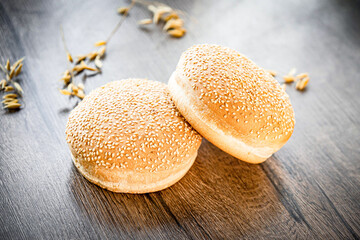Craft sliced bread on the table at the bakery. The concept of small industries and healthy food