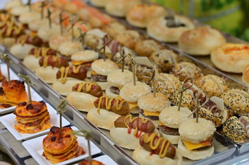 italian delicious specialty food sandwiches and pizza assortment