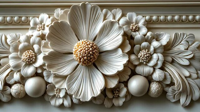 Intricate Floral Carving: A Masterpiece of Architectural Detail