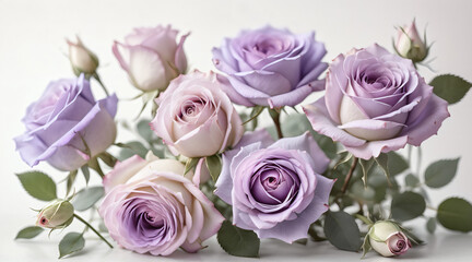 bouquet of purple roses. ai generated