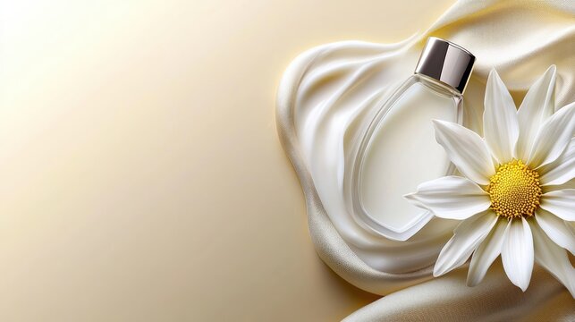 Dreamy beauty cream texture and airy white loti flower soft lighting aesthetic photography calm environment