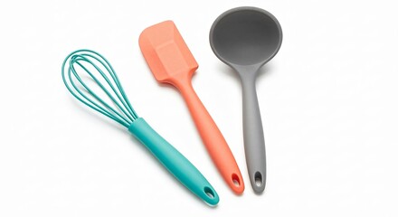 kitchen utensils isolated on white