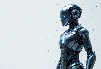 3d render of a futuristic robot