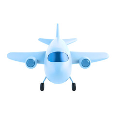 Naklejka premium 3D Airplane Transport Vehicle Illustration with Transparant Background