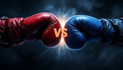 Clash of Titans: Red vs Blue Boxing Gloves Showdown